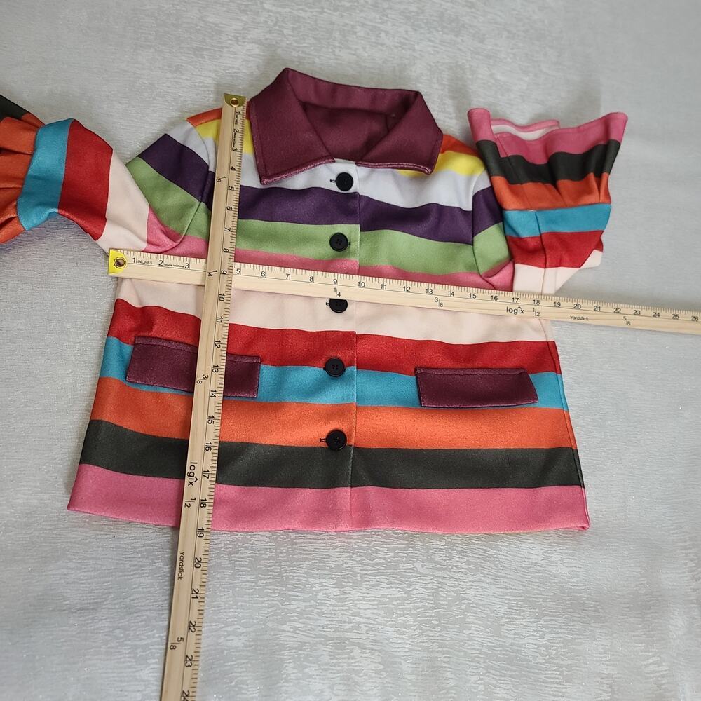 Vintage Striped Puffed Sleeve Jacket Small - Picture 5 of 7